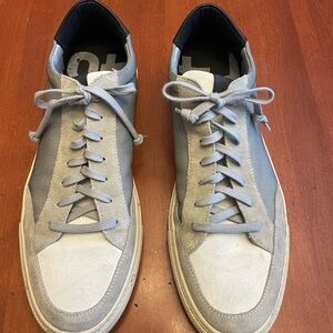 P448 Men’s Sneakers – Size 47 / US 13 (Light Grey Suede & Mesh, Made in Italy)